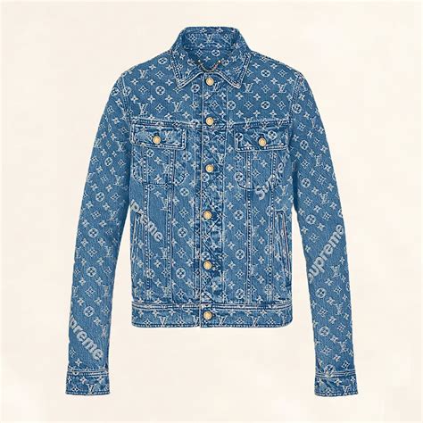 louis vuitton supreme jean jacket price|supreme denim jacket lv.